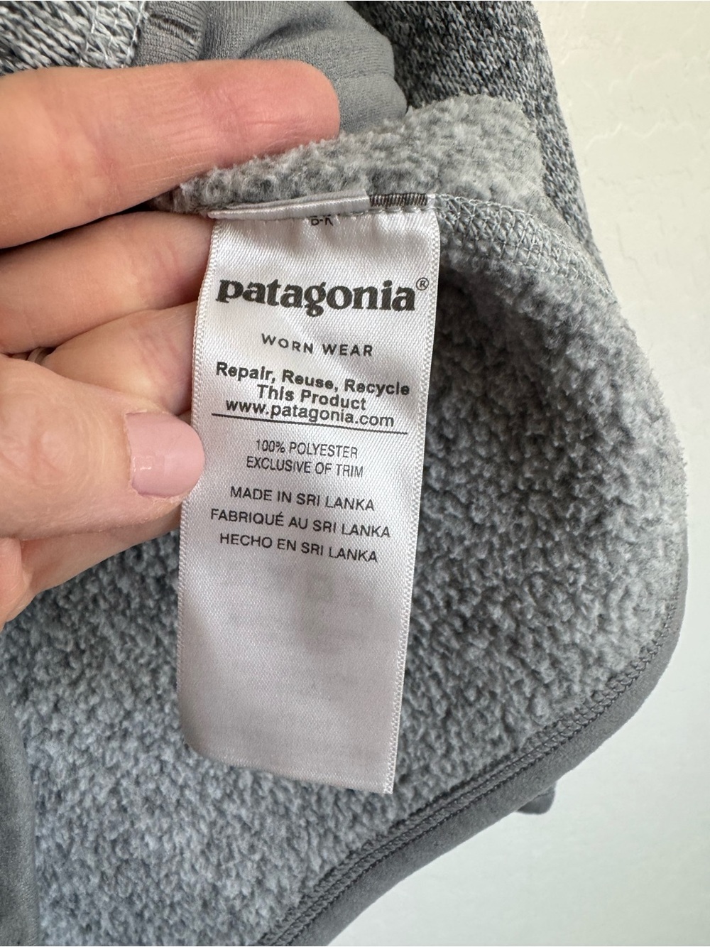 Patagonia Better Sweater Full Zip Fleece Jacket Birch White / Grey - Picture 6 of 10